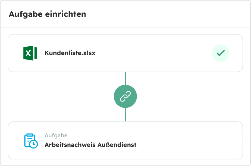 Daten für Aufgaben zur Verfügung stellen Kontextaktion